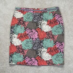 Boden Skirt Women's 14 Lined Straight Pencil Flower Print Floral